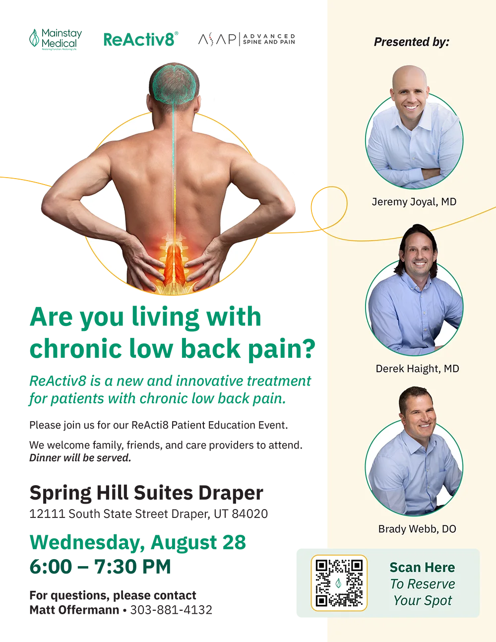 Reactiv8 August Patient Education Event Flyer FINAL